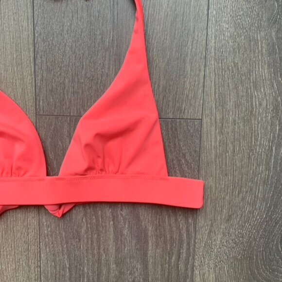 Victoria's Secret Triangle Bikini Top Halter tie Coral Pink Y2k 2000s Size XS - Picture 10 of 15